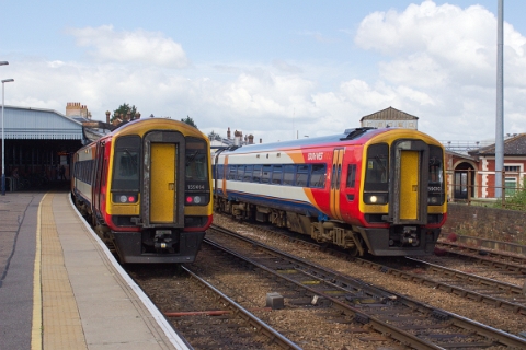 Southwest class 159 no. 159010 and 159014 at Salisbury